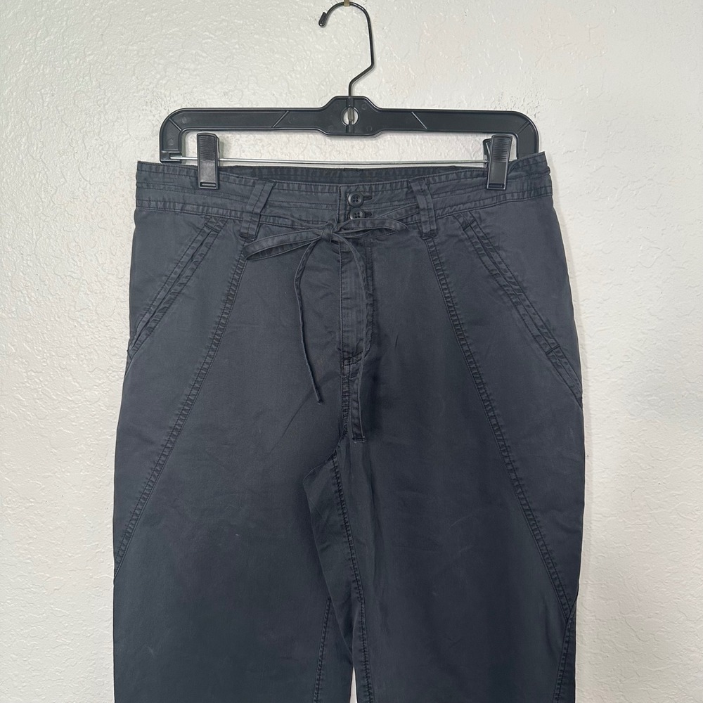 NWT Free People Washed Black Drawstring Cropped Size 6 Utility Pants MSRP$98 - Picture 4 of 7